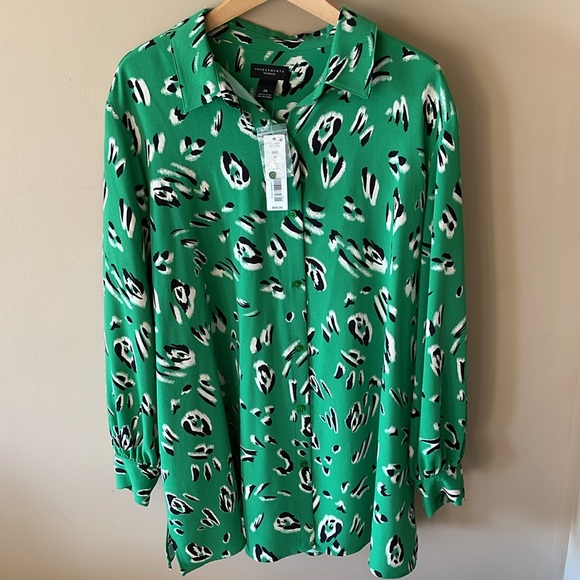 Investments Women Green Leopard Print Ladies 2X
Button Up Blouse New With Tags - Picture 10 of 10
